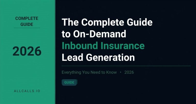 The complete guide to on-demand inbound insurance lead generation in 2026