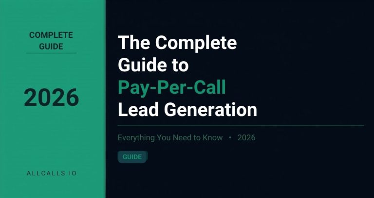 The complete guide to pay-per-call insurance lead generation in 2026