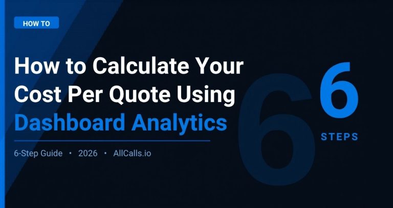 How to calculate your personal cost per quote using real-time dashboard analytics