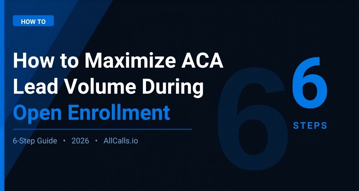 How to maximize ACA lead volume during open enrollment 2026