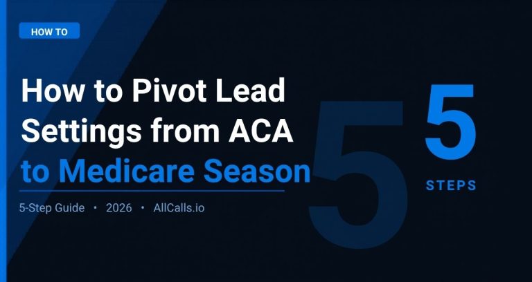How to pivot your lead settings when switching from ACA to Medicare season