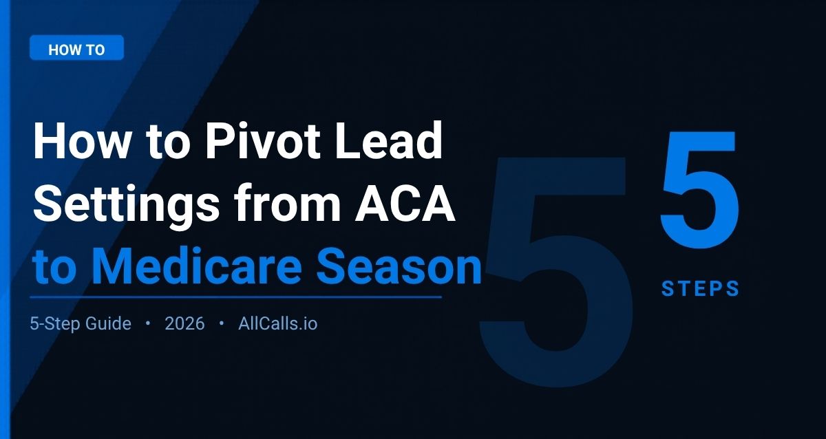How to pivot your lead settings when switching from ACA to Medicare season