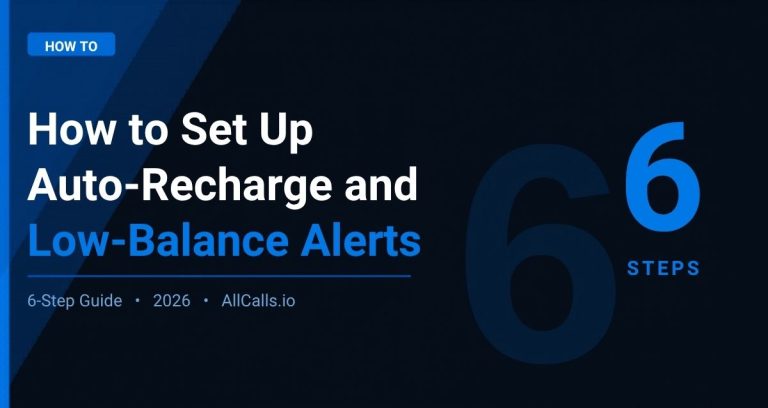 How to set up auto-recharge and low-balance alerts on your insurance call platform