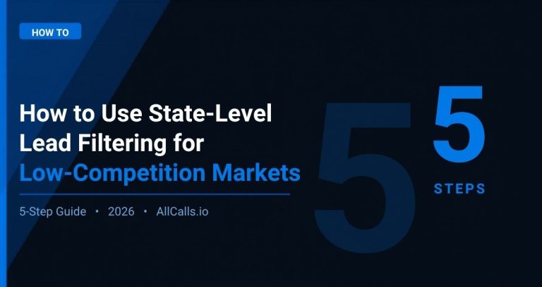 How to use state-level lead filtering to target low-competition insurance markets
