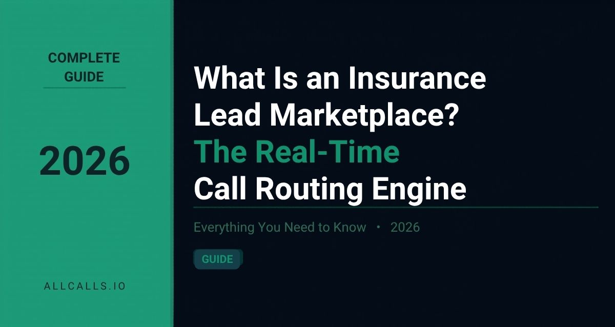 What is an insurance lead marketplace and how does real-time call routing work